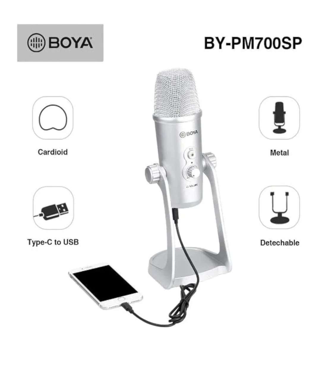Boya USB Microphone PM700SP Condenser - Linkphones Center